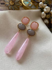 Pembe Sarkıt Tasarım Küpe