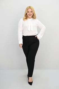 Kadın Büyük Beden Yüksek Bel Kumaş Pantolon 0036-25