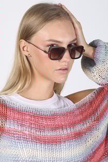 Angel Eyes Kahverengi Dikdörtgen Unisex Güneş Gözlüğü YW-2023E