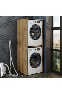 RoomArt Banyo Dolabı Çamaşır Ve Kurutma Makinesi Dolabı Atlantik Çam