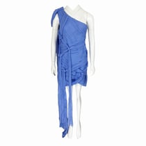  Thurley Blue Crest One Shoulder Dress 38 THURLEY  