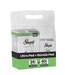 SLEEPYSLEEPY NATURAL MEGA NORMAL 24 ULTRA PED  + GÜNLÜK 40 Lİ