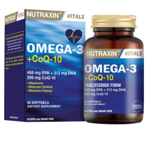 Nutraxin Vitals Omega-3 + Co-Q10 60 Softgel Fiyatları - Modern Eczane