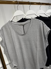 AllSaints Çizgili Kolsuz Bluz