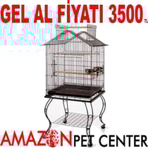 QH Sehpalı Papağan Kafesi Siyah Dövme 51x51x139 Cm 934 ADS 19201009 Amazon Pet Center