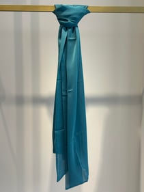 Turkuaz Janjan Şifon Şal