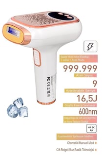 Bright Elegance BE-9077F Ultra Hızlı Profesyonel Lazer 999.999 Atım Otomatik/Manuel Mod Buz Başlık