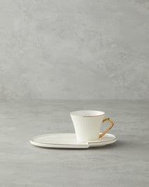 English Home Terra Kahve Fincan Takımı 90 ml Beyaz
