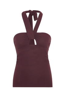 NisseHalter Yaka Bordo Bluz