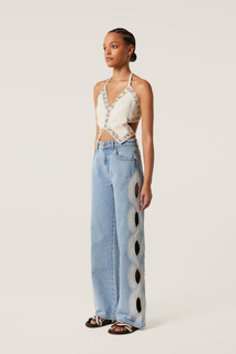 TresseCut Out Jean Pantolon
