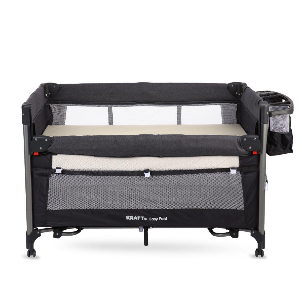 Easy Fold Anne Yanı Oyun Parkı 70x110 cm Açık Gri