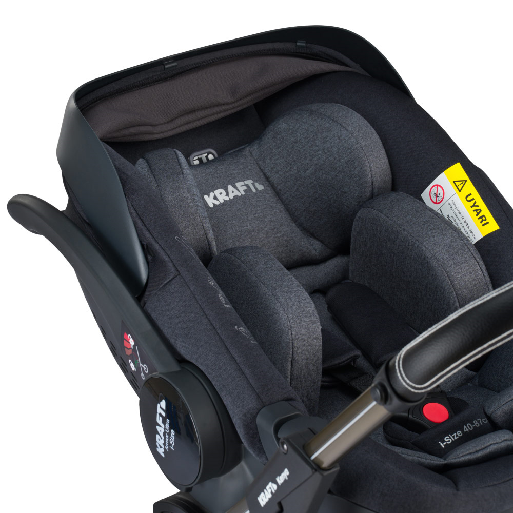 Kenya i-size Travel Sistem Bebek Arabası - Siyah Gri