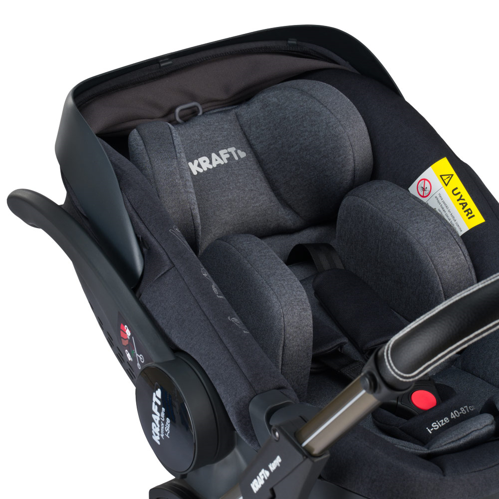 Kenya i-size Travel Sistem Bebek Arabası - Siyah Gri