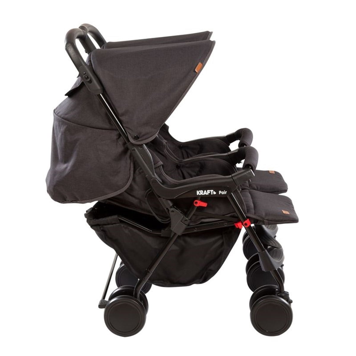Pair İkiz Bebek Arabası Kırmızı