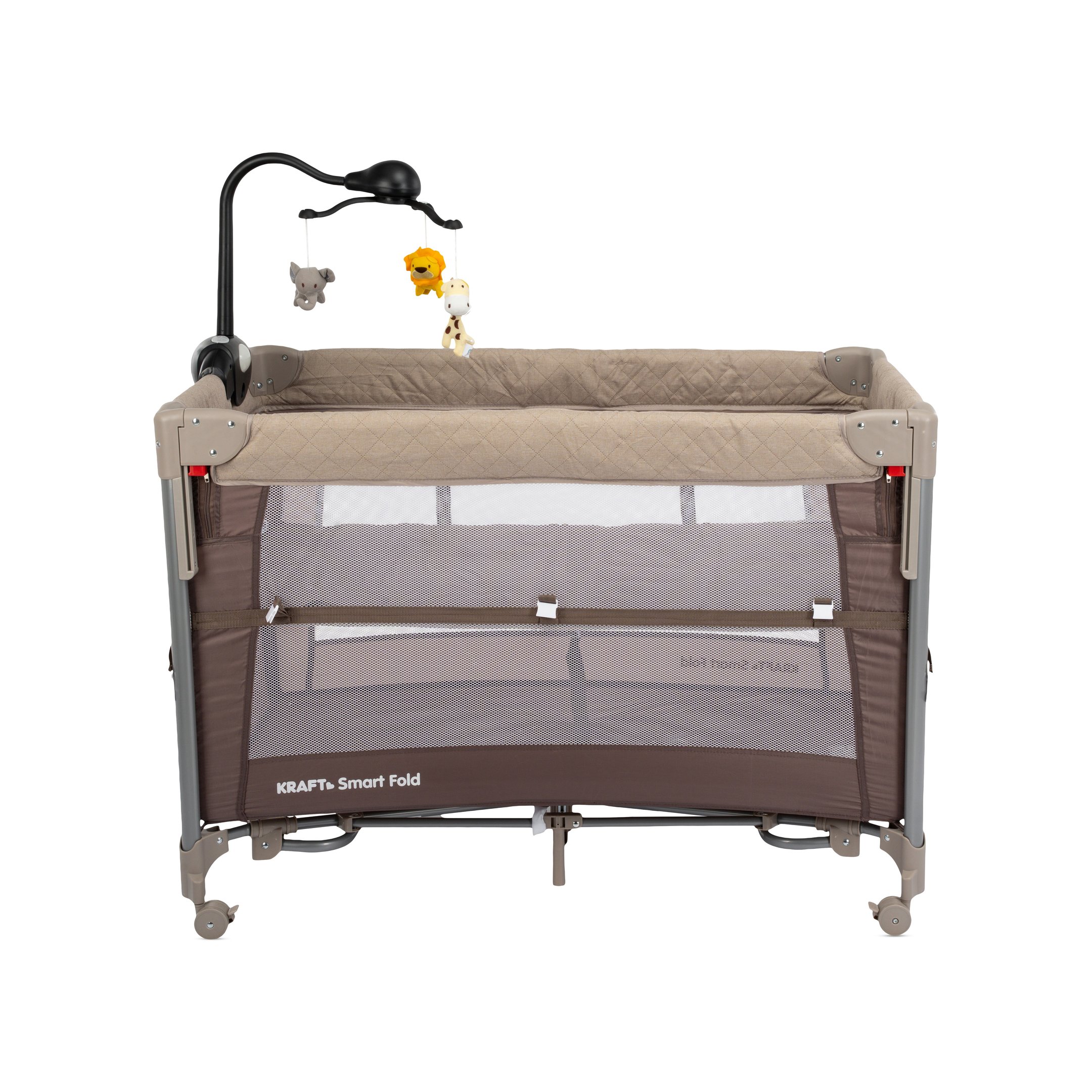 SMART FOLD OYUN PARKI (ANNE YANI-YATAK HEDİYELİ) 60*104cm BEIGE/BROWN