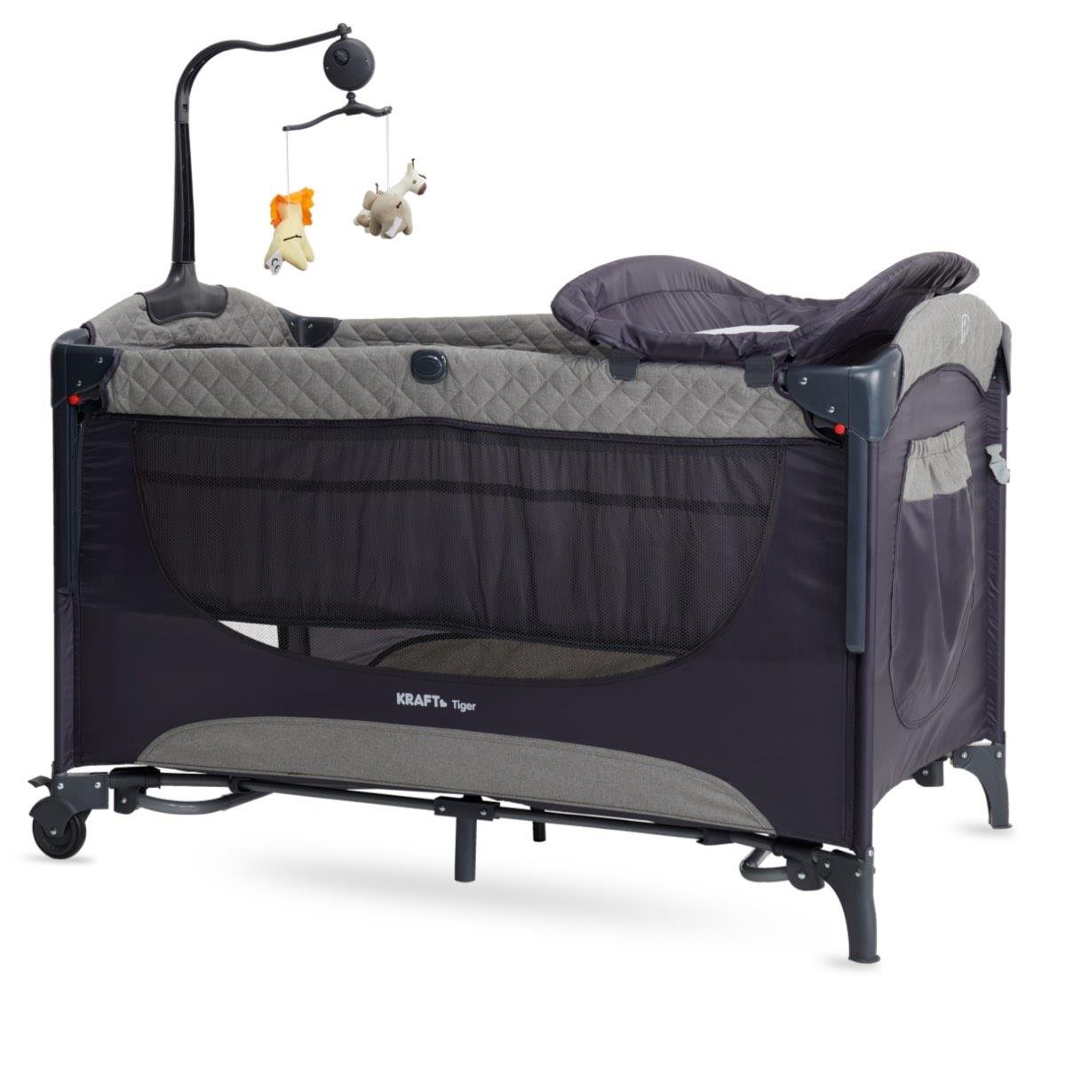 Tiger Anne Yanı Oyun Parkı 70*120 cm Açık Gri