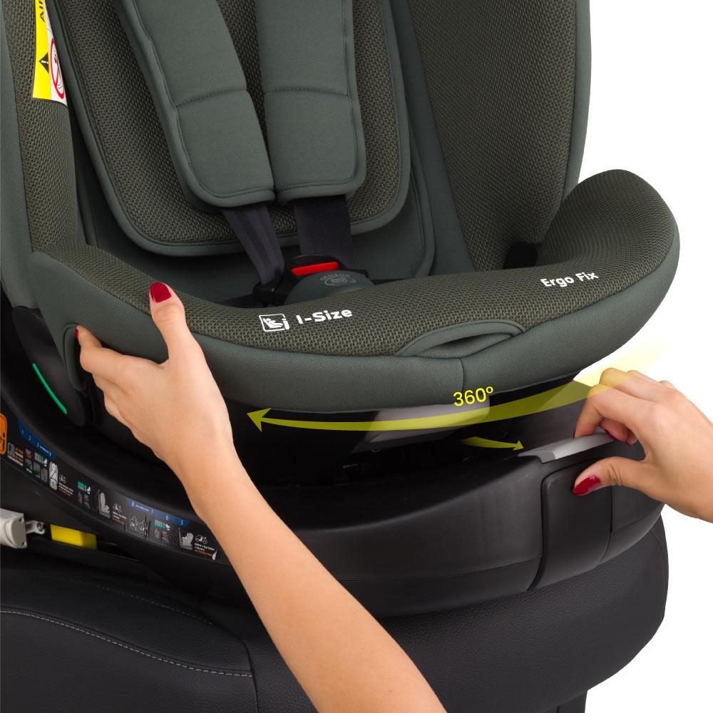 Ergo Fix i-Size (40-150 cm) 0-36 Kg Oto Koltuğu Gri