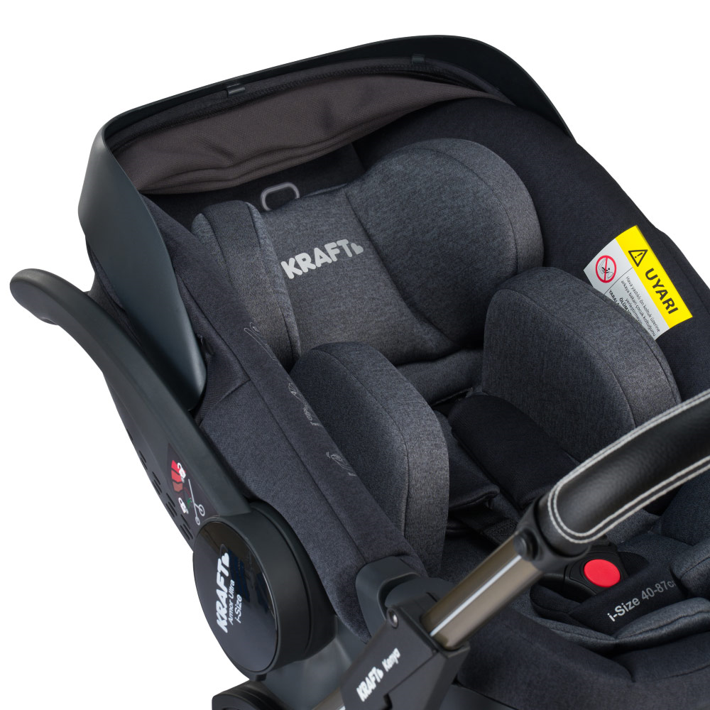 Kenya i-size Travel Sistem Bebek Arabası - Siyah Gri