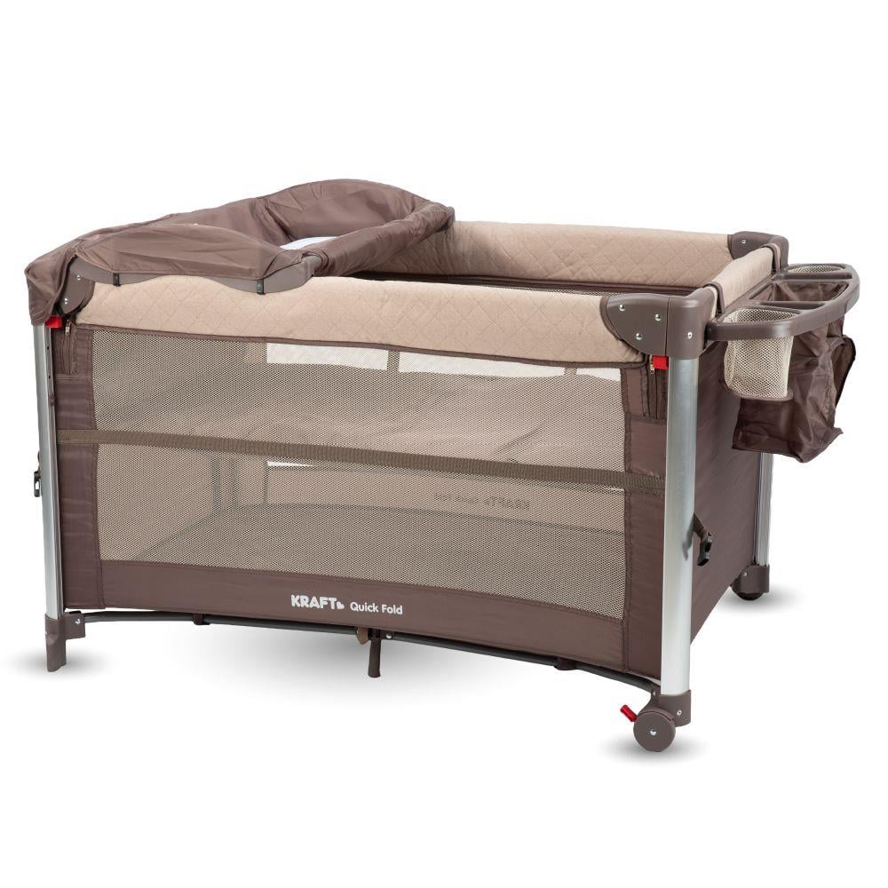 Quick Fold Anne Yanı Oyun Parkı 70x110 cm Kahverengi