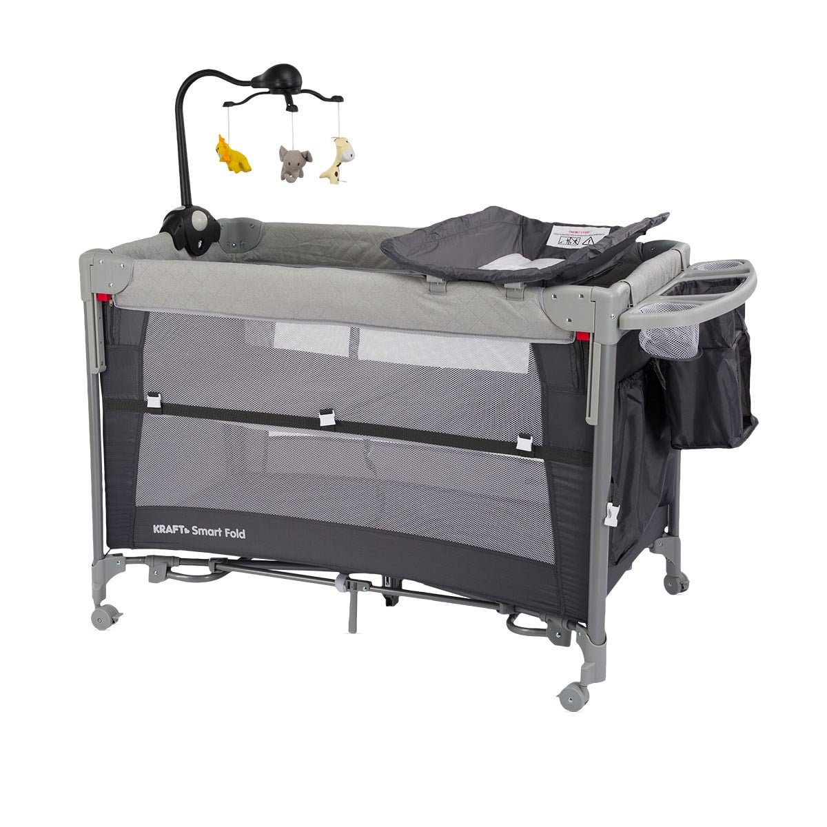 Smart Fold Anne Yanı Oyun Parkı 60 x 104 cm Grey
