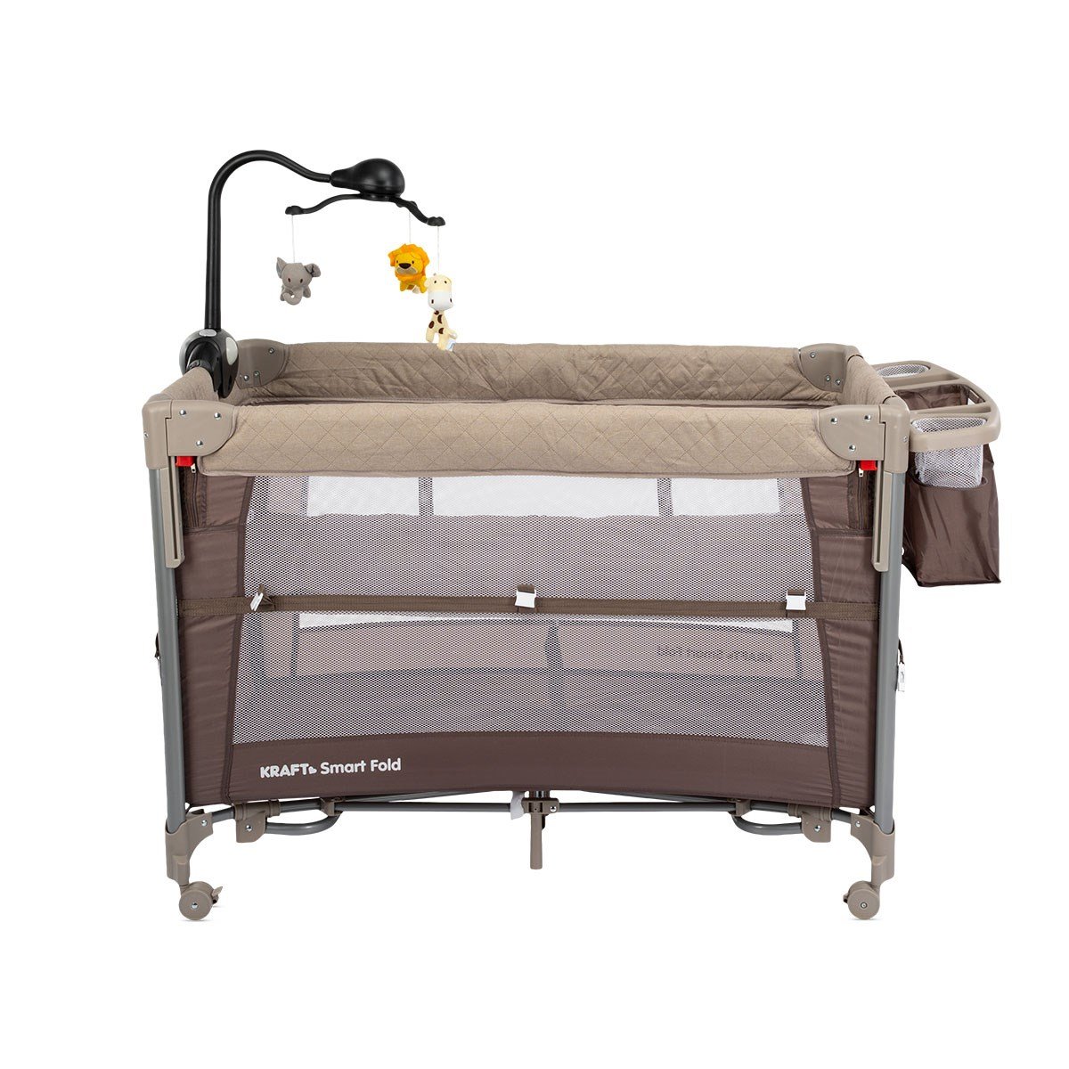 SMART FOLD OYUN PARKI (ANNE YANI-YATAK HEDİYELİ) 60*104cm BEIGE/BROWN