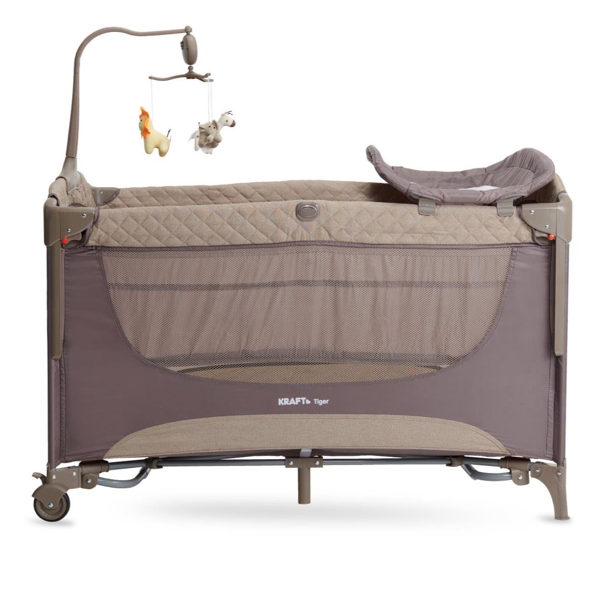 Tiger Anne Yanı Oyun Parkı 70*120 cm Açık Gri