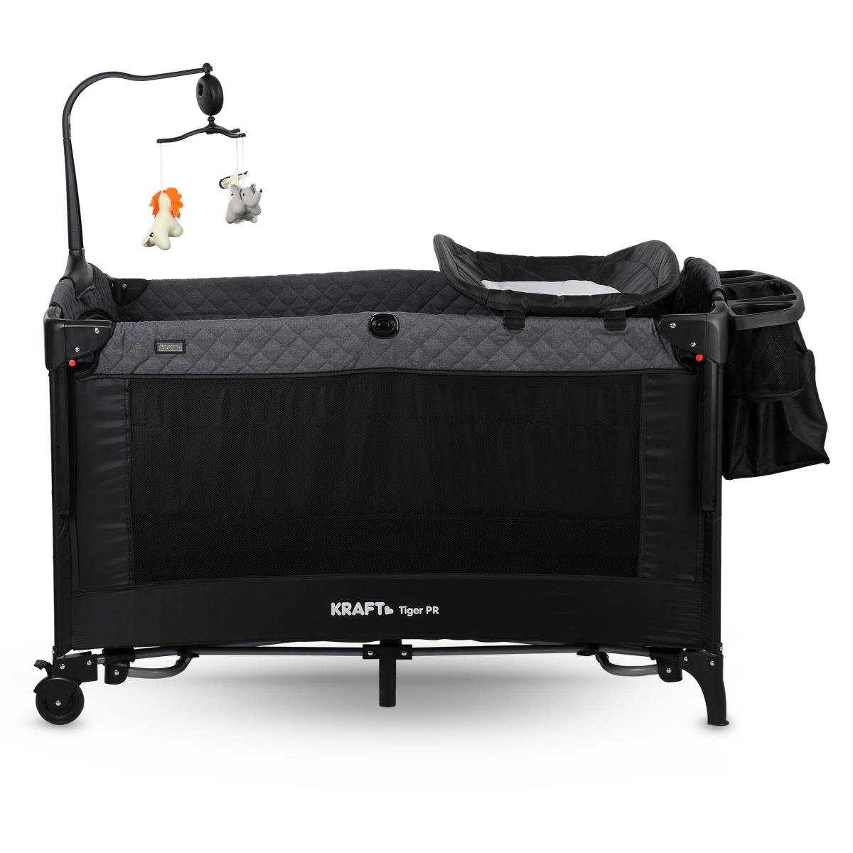 Tiger PR Anne Yanı Oyun Parkı 70*120 cm Koyu Gri