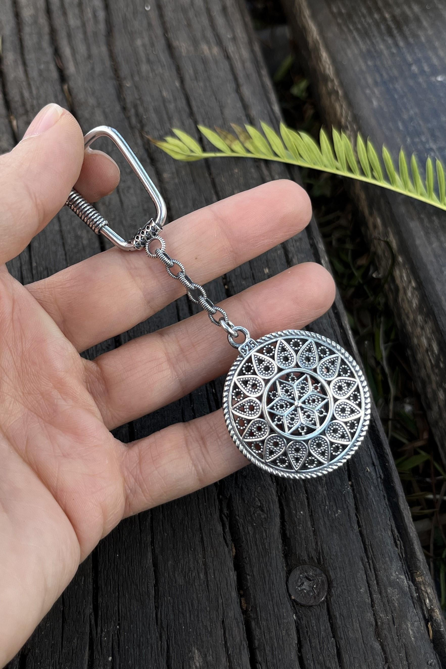 Göz Yaşı Motif Gümüş Telkari Anahtarlık