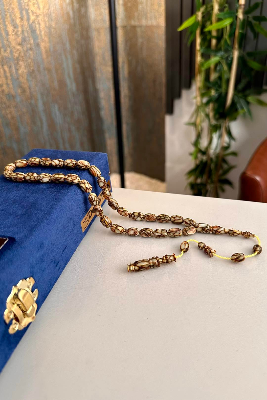 Leopard Color Yeni Galalith (Galanit) Tesbih Usta İşçiliği