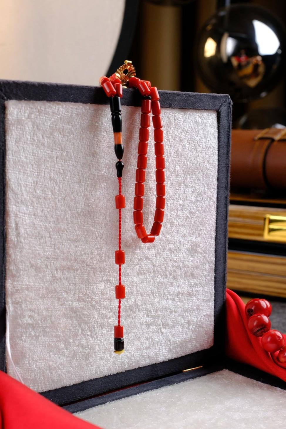 Orjinal Cezayir Mercanı Sistemli Tasarım Tesbih (Algerian Coral),(مرجان جزائري)