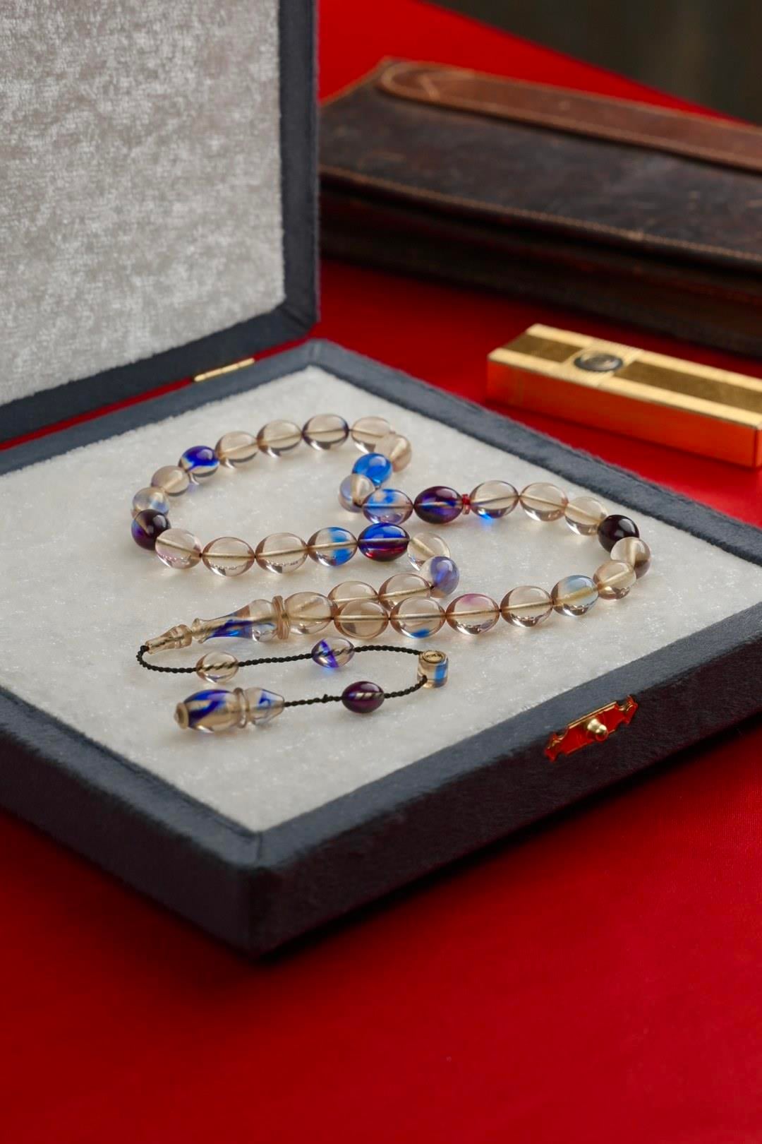 Üstad Muhammet Tacir Sistemli Tasarım Beyzi Model Multi Color Ateş-i Sıkma Tesbih 