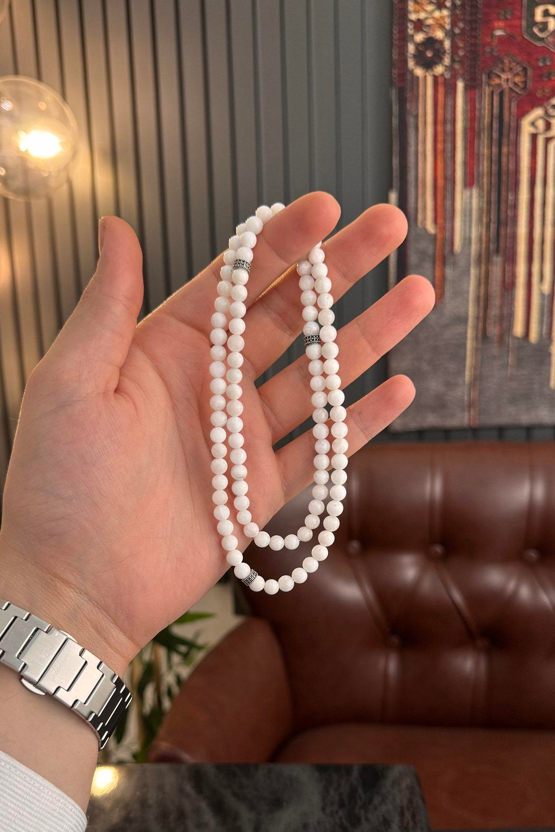 99luk Ay Taşı Bileklik Namaz Tesbihi (KOLYE-BİLEKLİK-TESBİH)