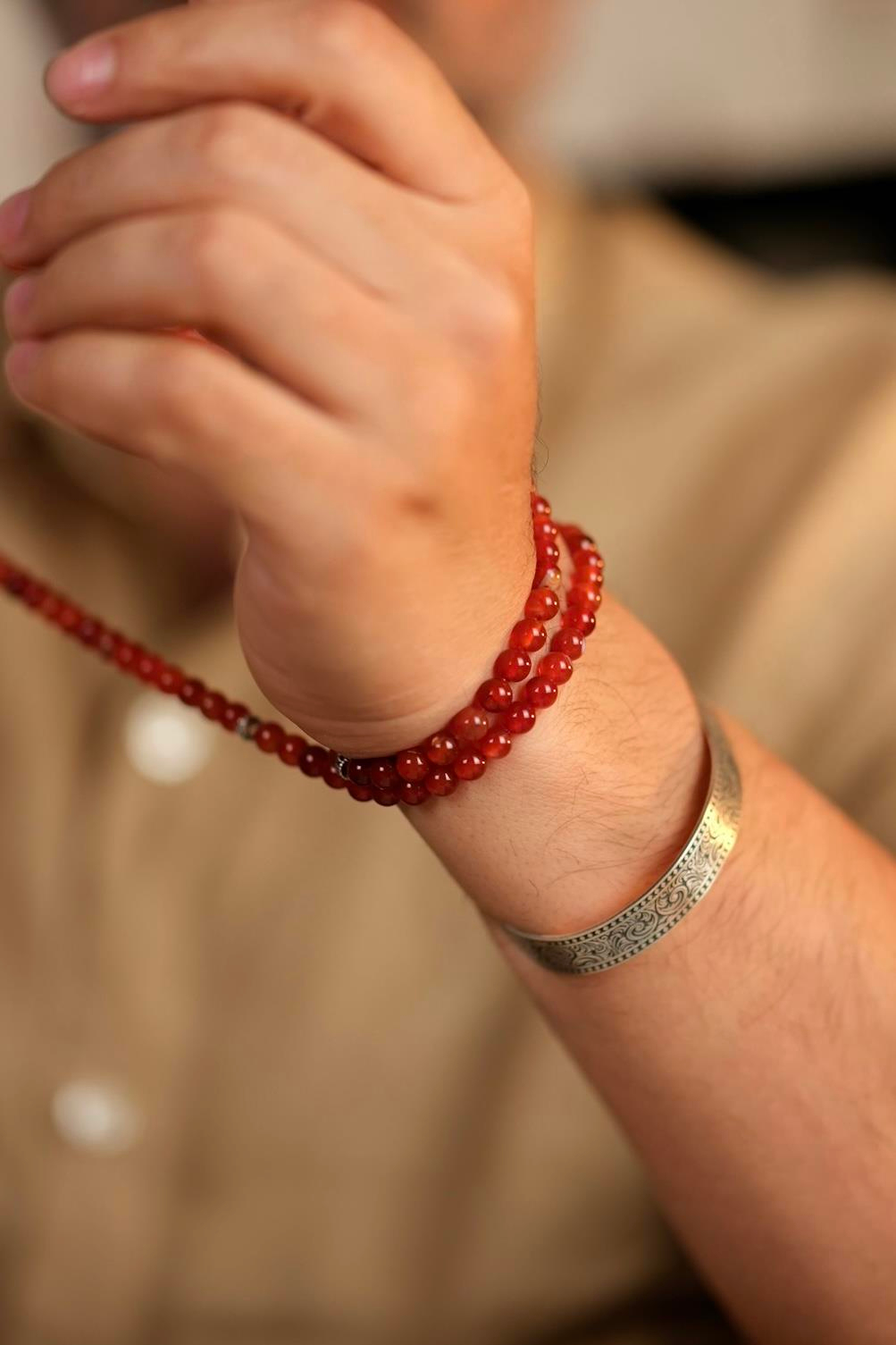 99luk Bileklik Namaz Tesbih Akik Taşı ( KOLYE - BİLEKLİK - TESBİH ) 