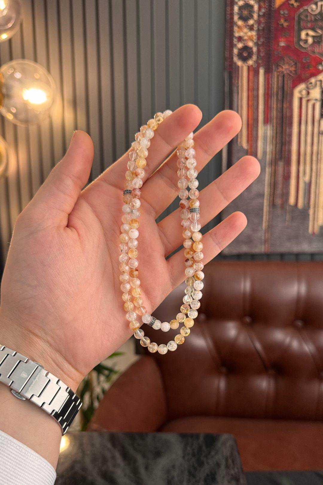 99luk Sitrin(citrin) Bileklik Namaz Tesbihi (KOLYE-BİLEKLİK-TESBİH)