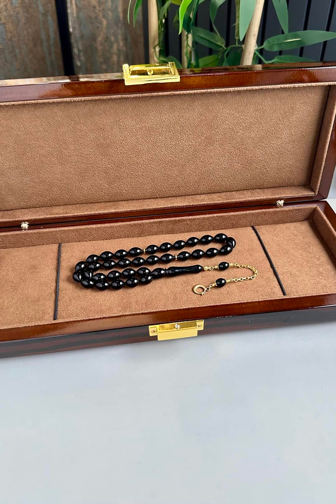 Altın Ayyıldız Tasarım  Erzurum Oltu Taşı Tesbih 