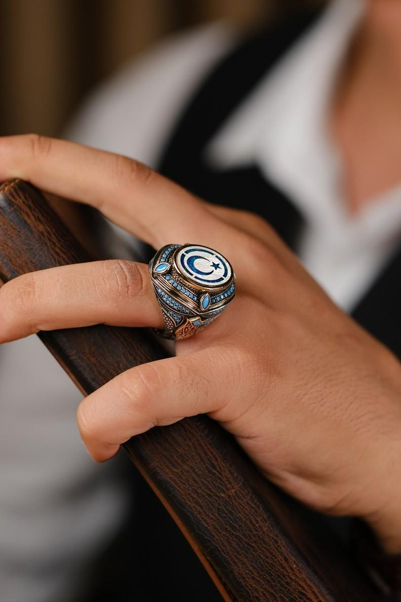 Ayyıldız Tasarım El İşçiliği Gümüş Yüzük ( Fatihin Rüyası)