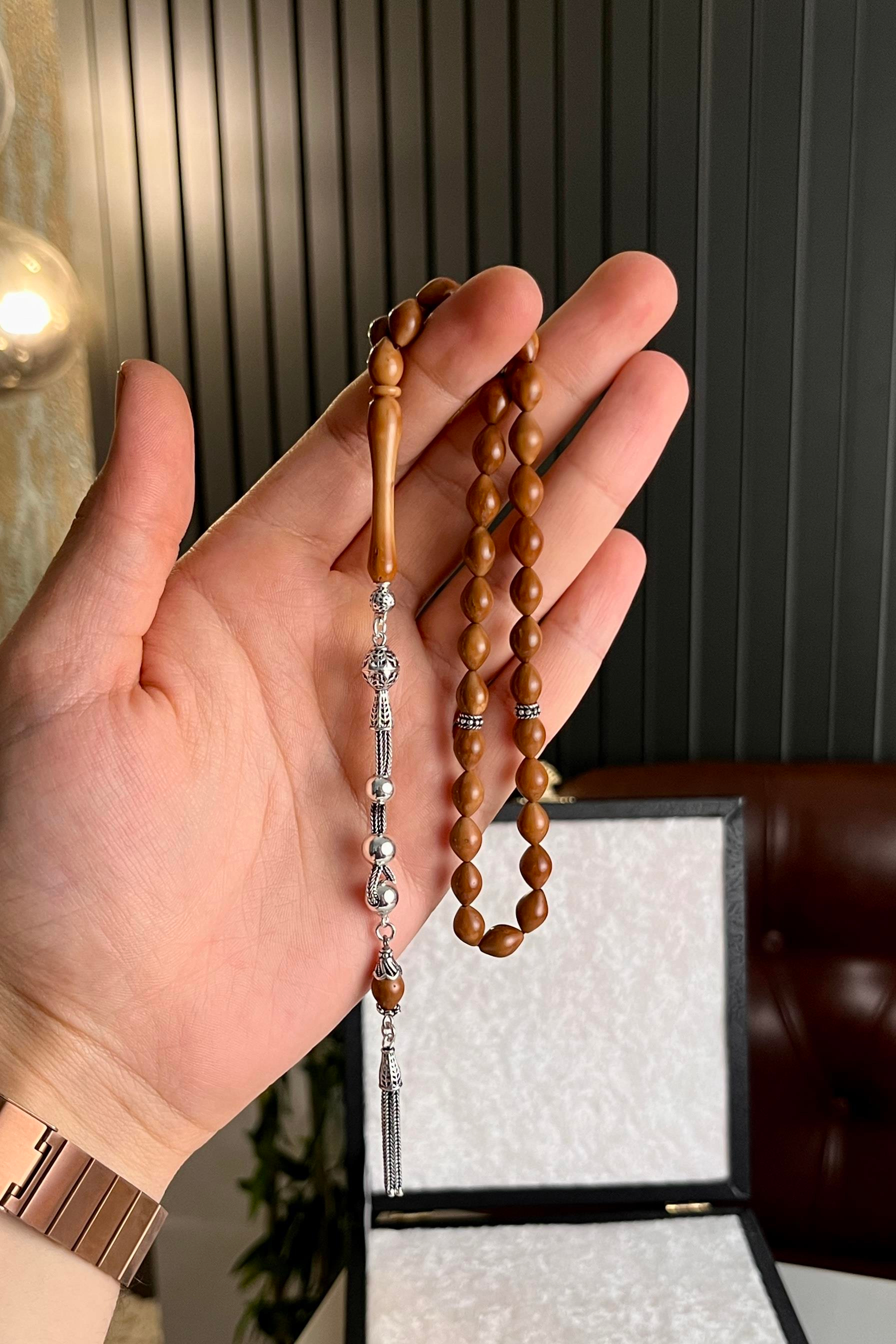 Babalara Özel Gümüş Tasarım Kuka Tesbih 