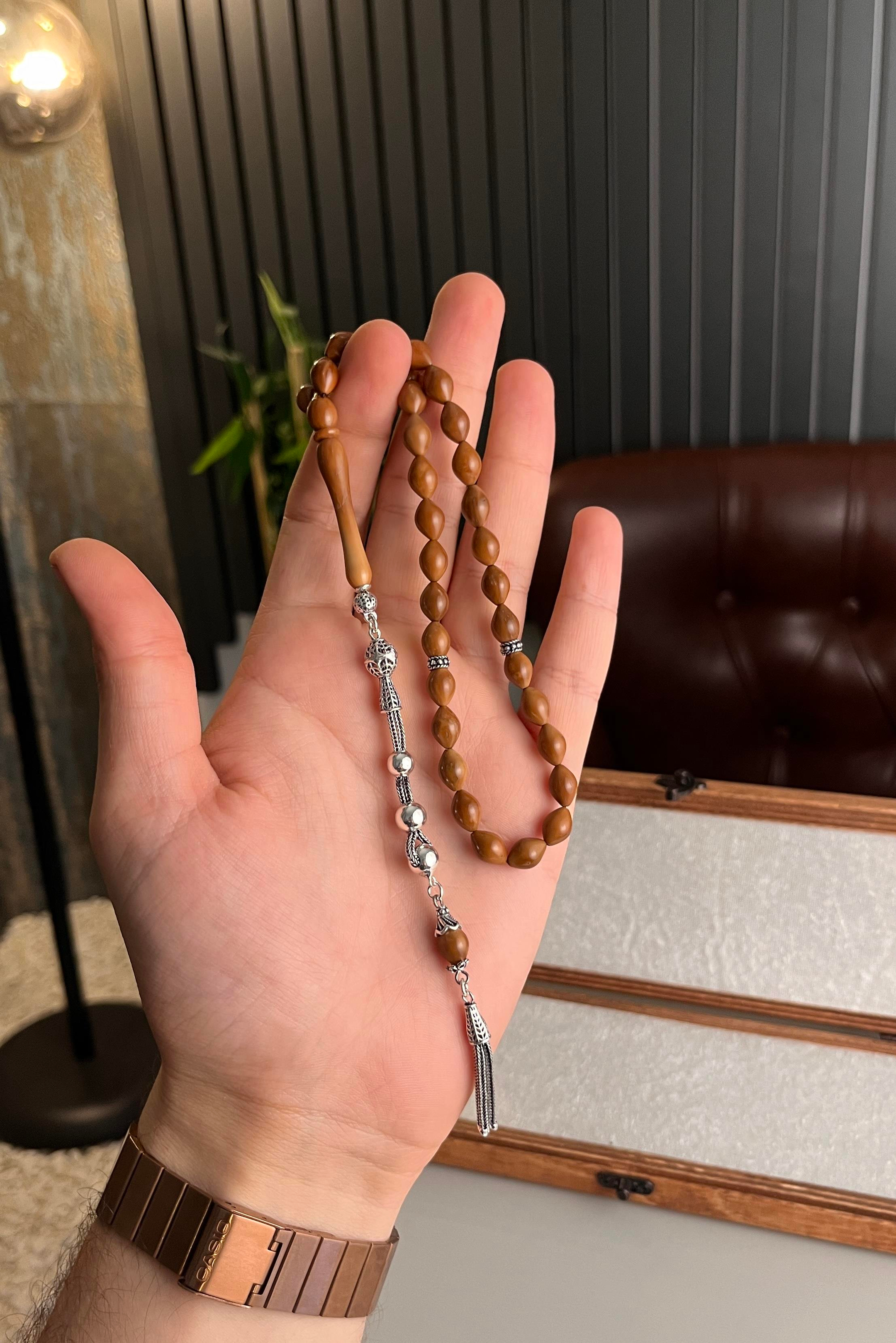 Babalara Özel Gümüş Tasarım Kuka Tesbih 