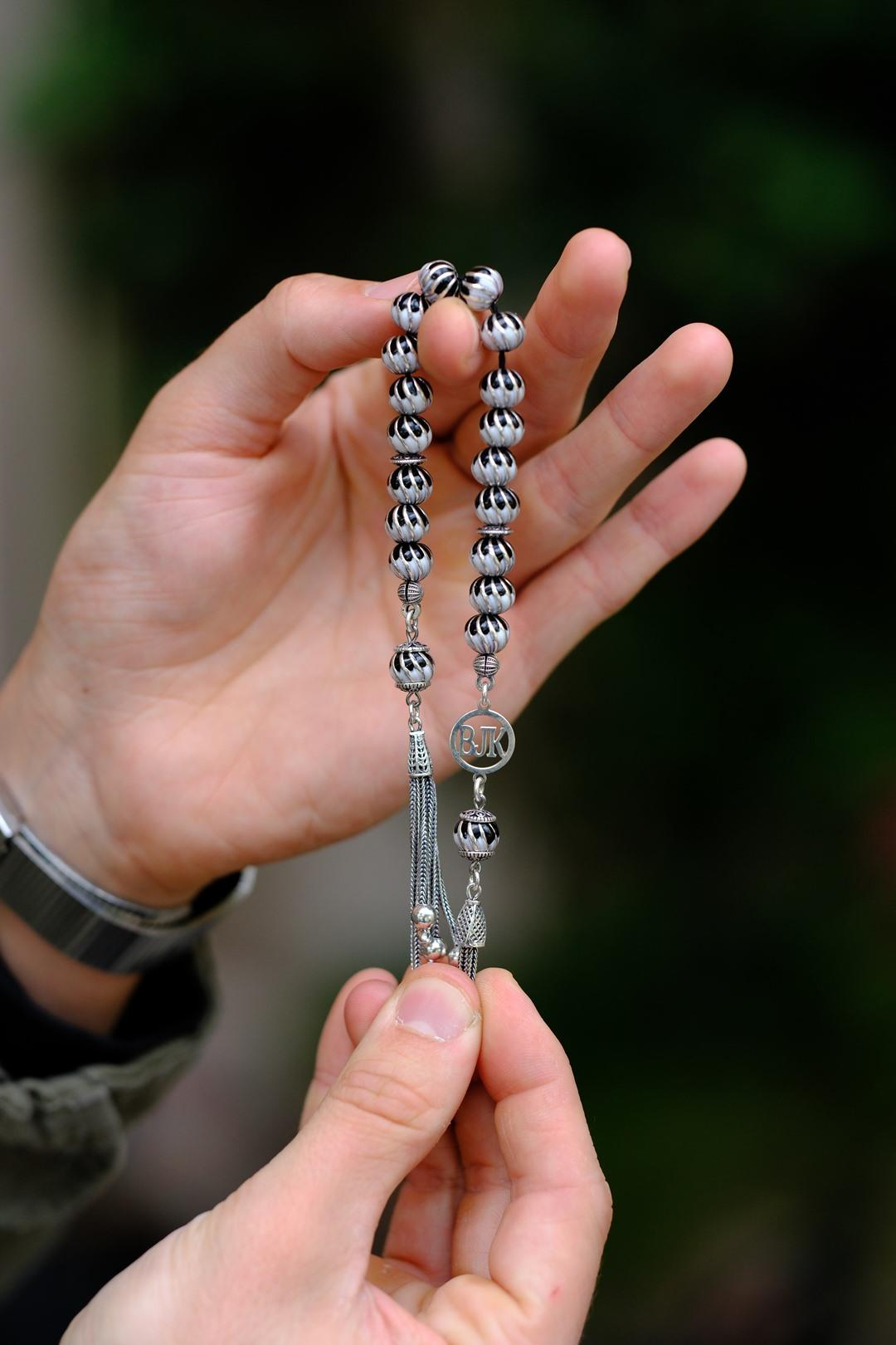 Beşiktaşlı Full Gümüş Tasarım Zaza Tesbihi