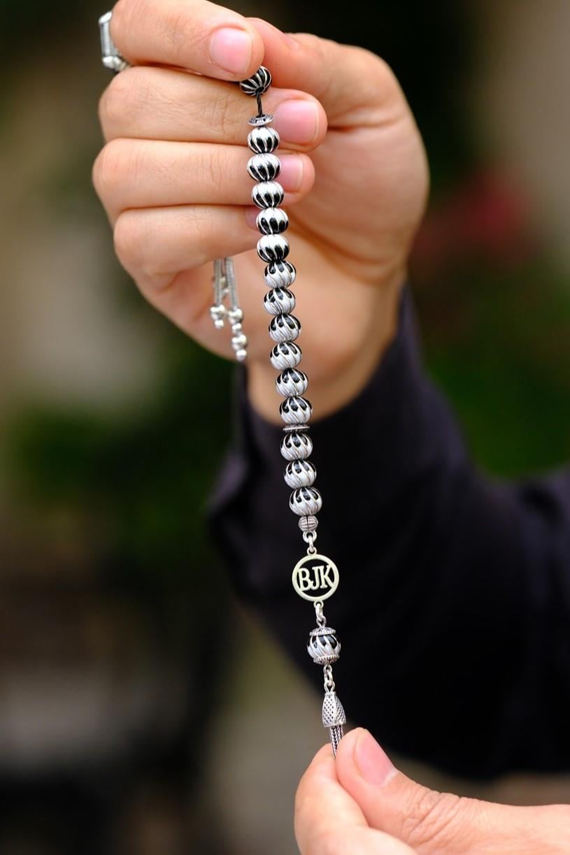 Beşiktaşlı Full Gümüş Tasarım Zaza Tesbihi