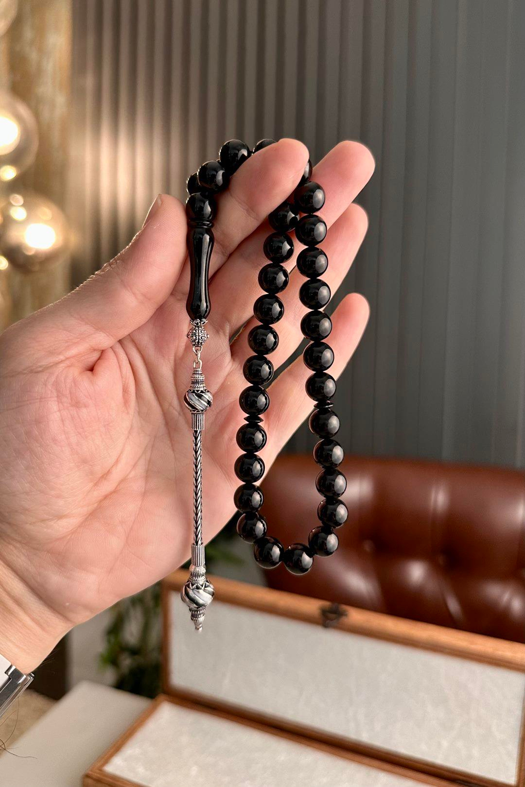 Çeşmi Bülbül Serisi Erzurum Oltu Taşı Tesbih  9 mm