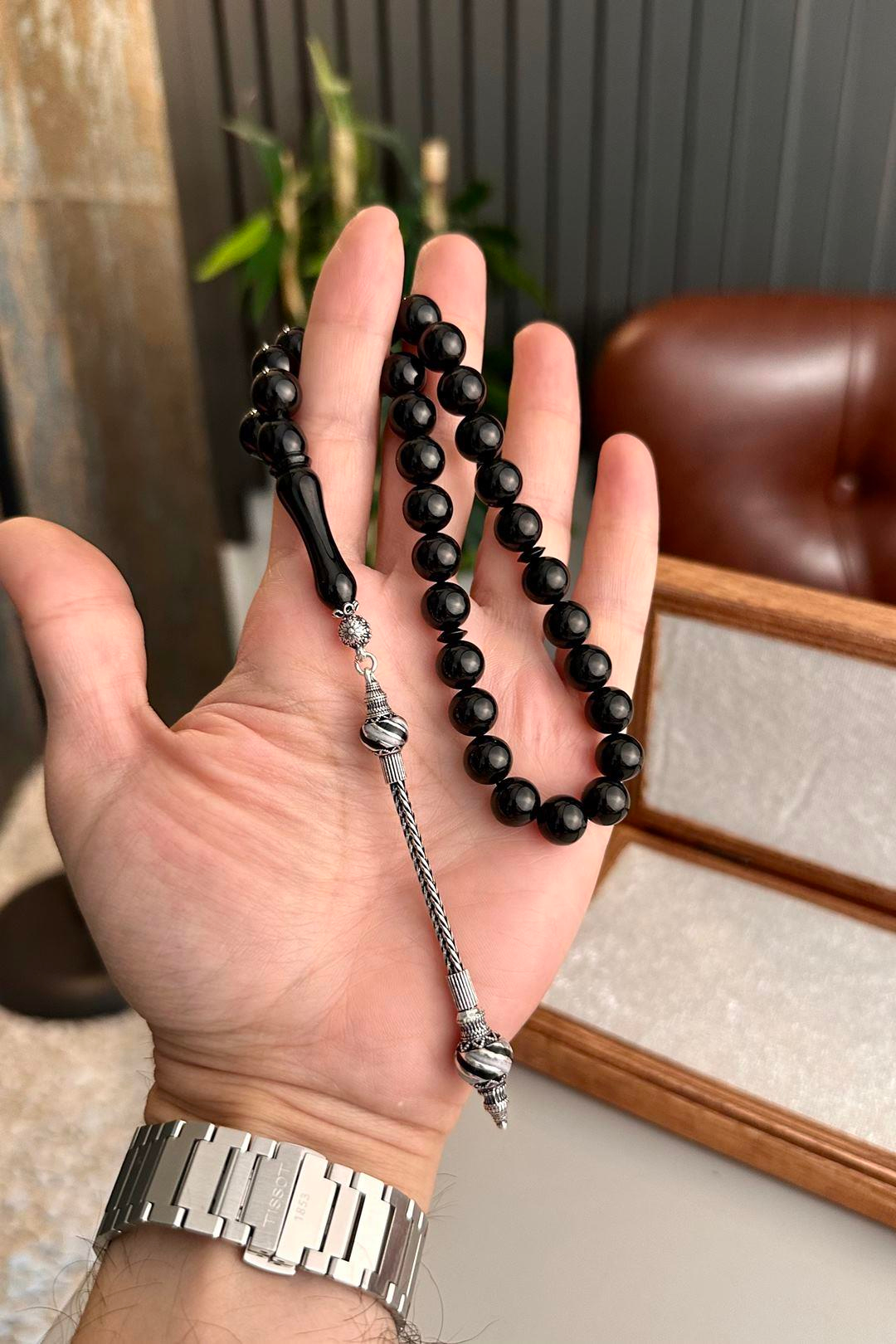 Çeşmi Bülbül Serisi Erzurum Oltu Taşı Tesbih  9 mm