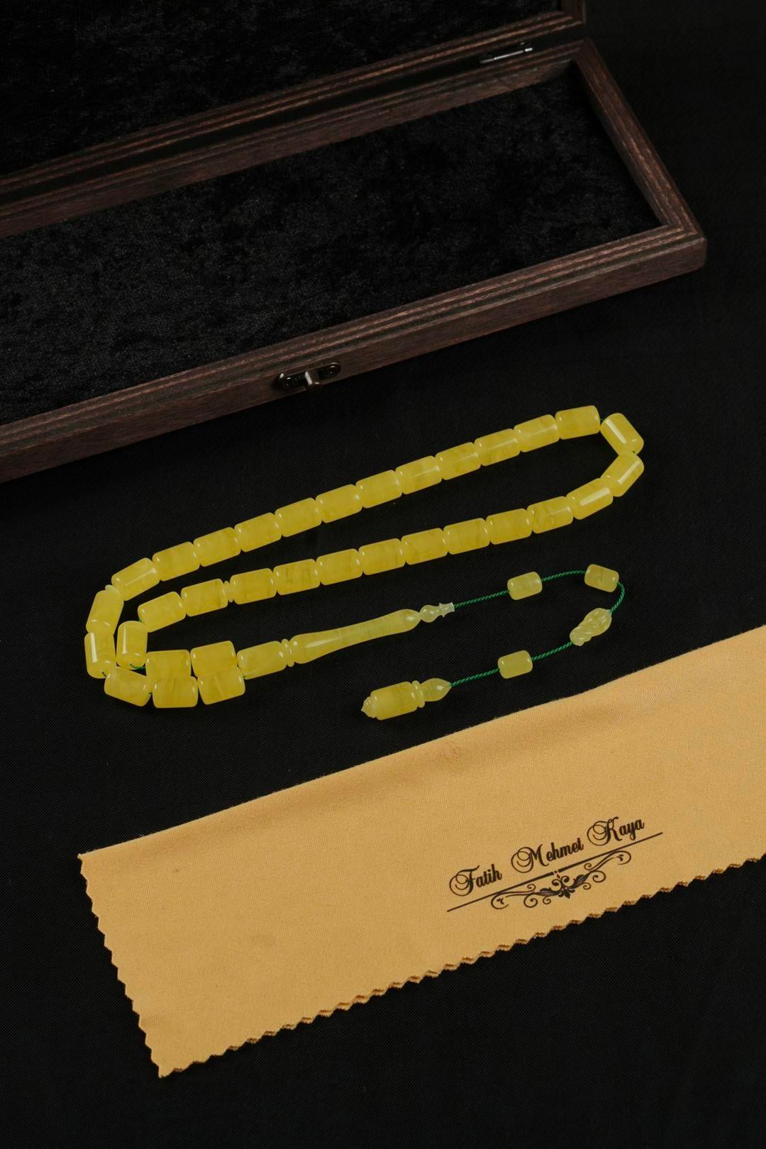 Damla Kehribar Master Fatih Mehmet Kaya Collection Kesme Model Sistemli Tasarım Tesbih