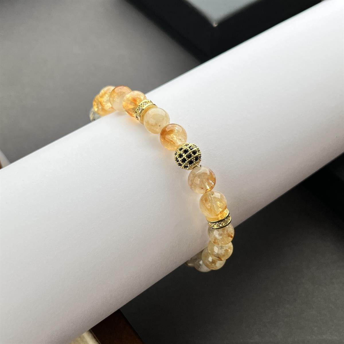 Diamond Serisi Orjinal Sitrin Taşı Bileklik