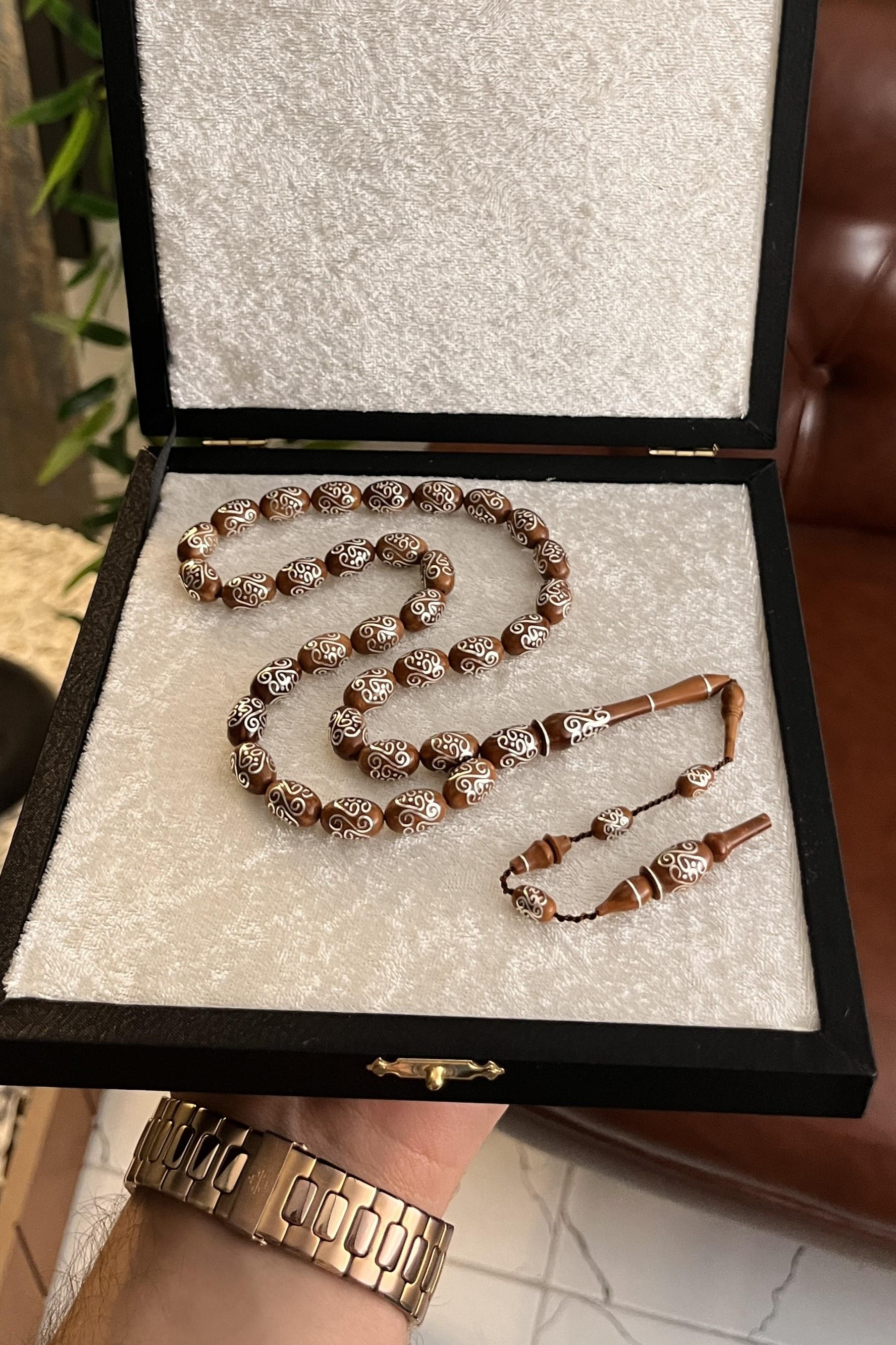 Duble Usta İşi Gümüş İşlemeli Üst Düzey Kuka Tesbih