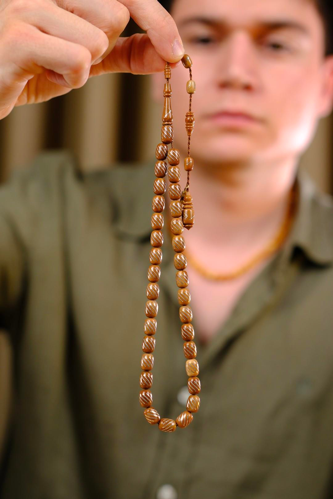 El İşçiliği Gümüş Çakım Şık Ve Zarif Tasarım Kuka Tesbih