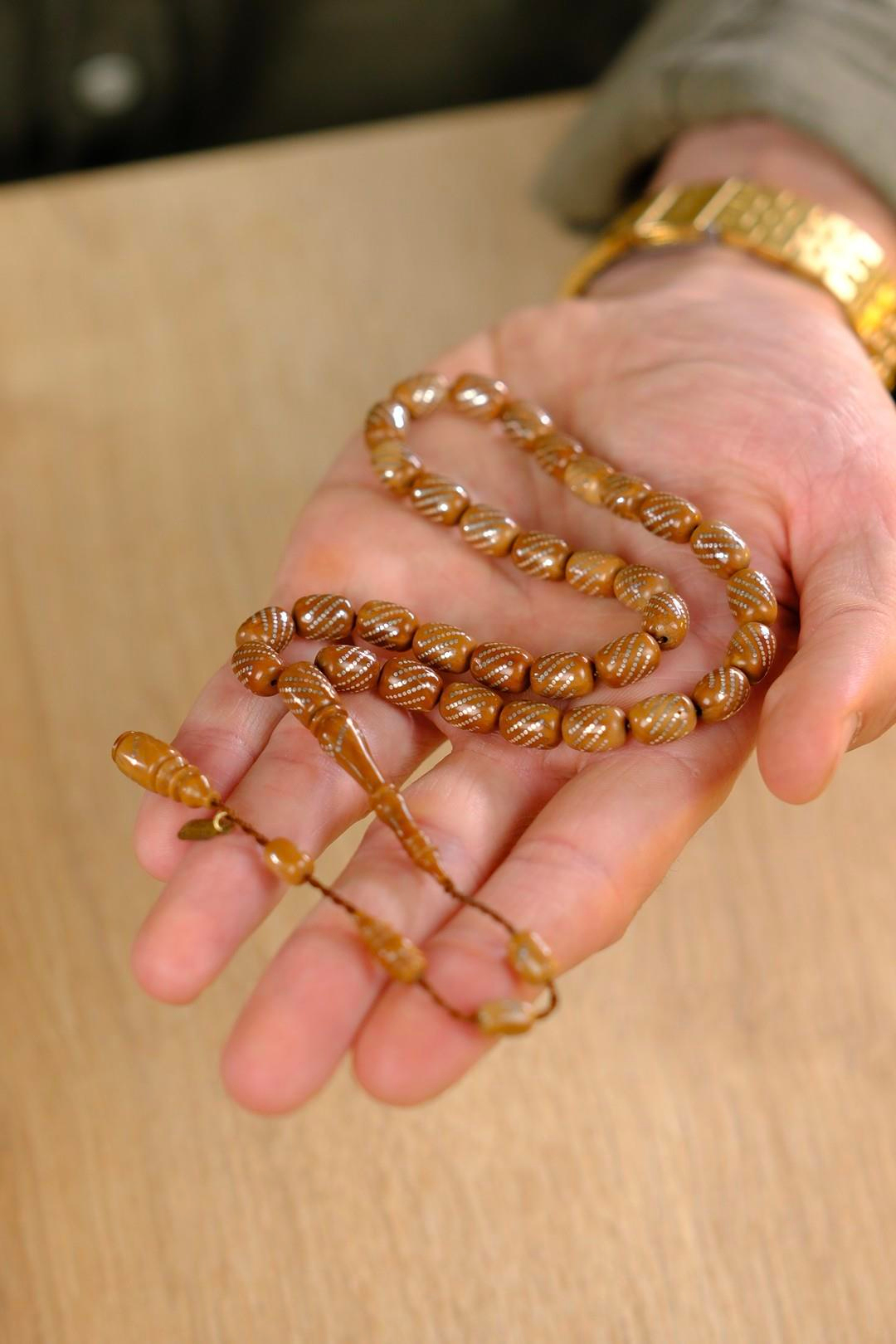 El İşçiliği Gümüş Çakım Şık Ve Zarif Tasarım Kuka Tesbih