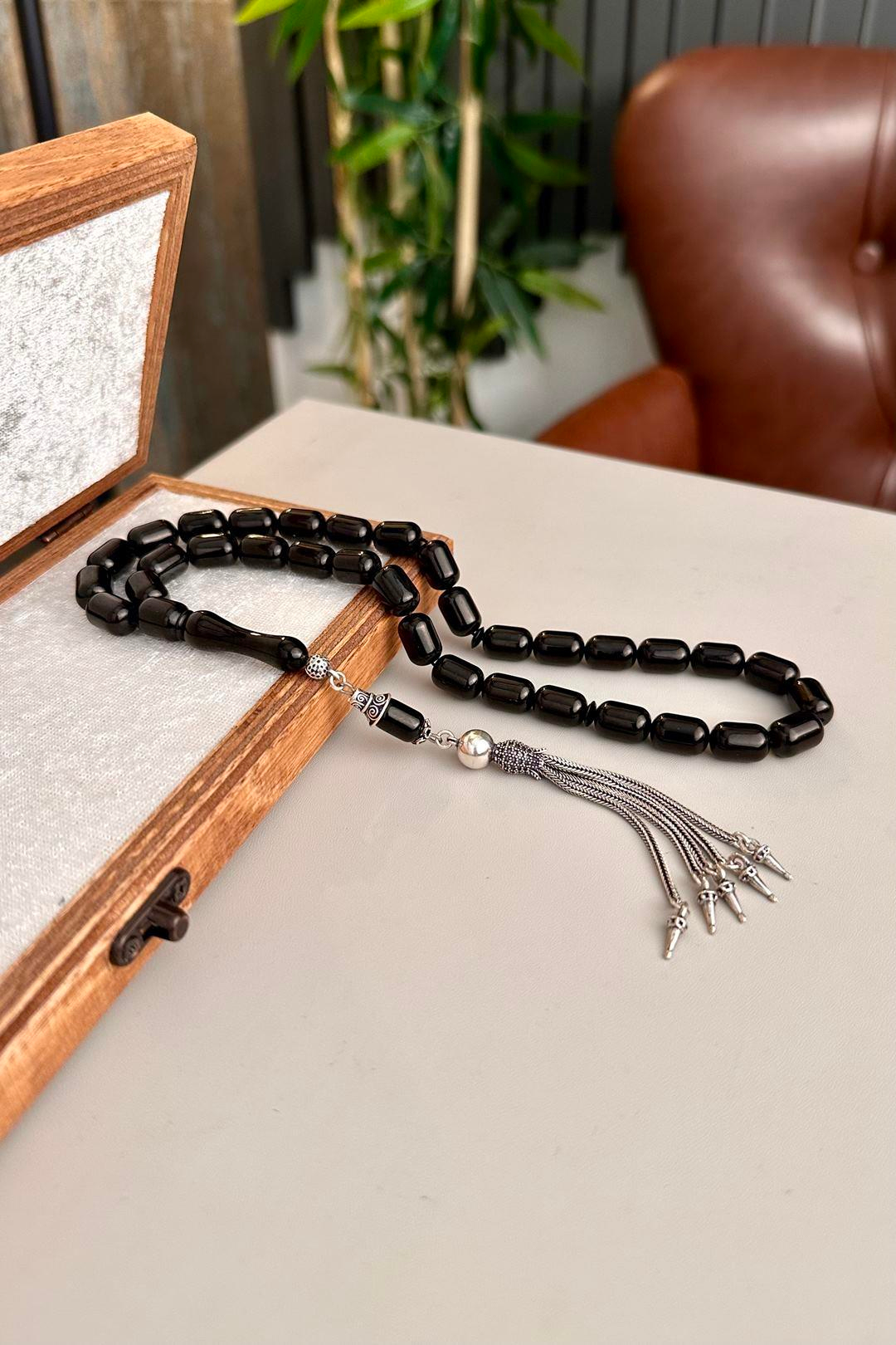 Eski Usul Kapsül Model Erzurum Oltu Taşı Tesbih 