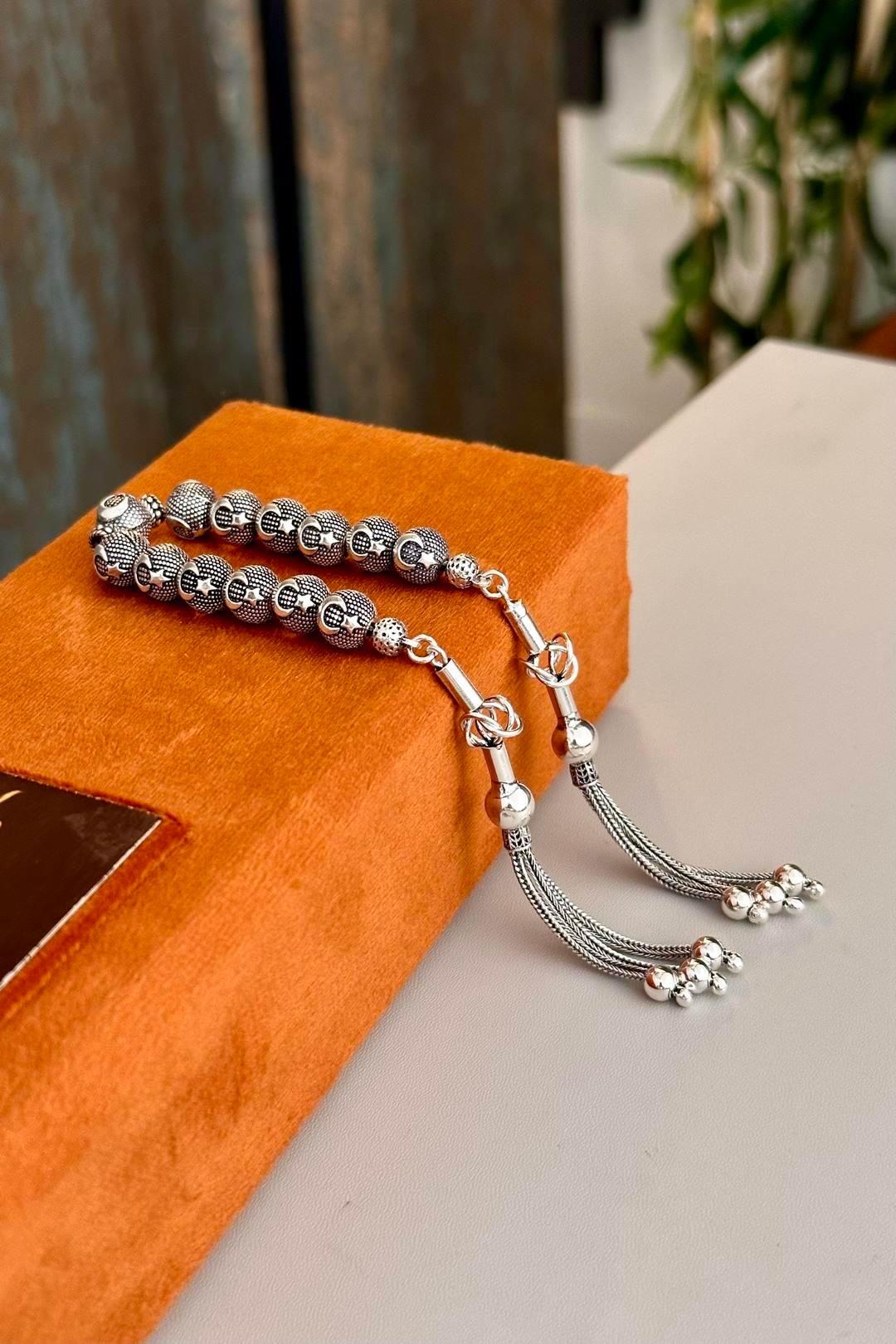 Gümüş Ayyıldız Tasarım Zaza Tesbih