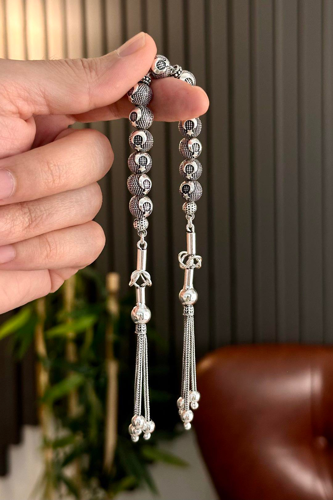 Gümüş Ayyıldız Tasarım Zaza Tesbih